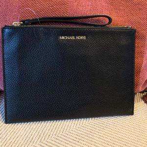 Michael Kors Jet Set Travel Black Wristlet Clutch